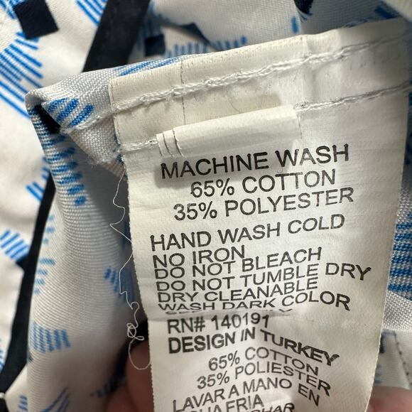 Button Up Shirt Bundle of 2 Mens S Blue Flamingo Geometric Print Short Sleeves - Picture 12 of 12